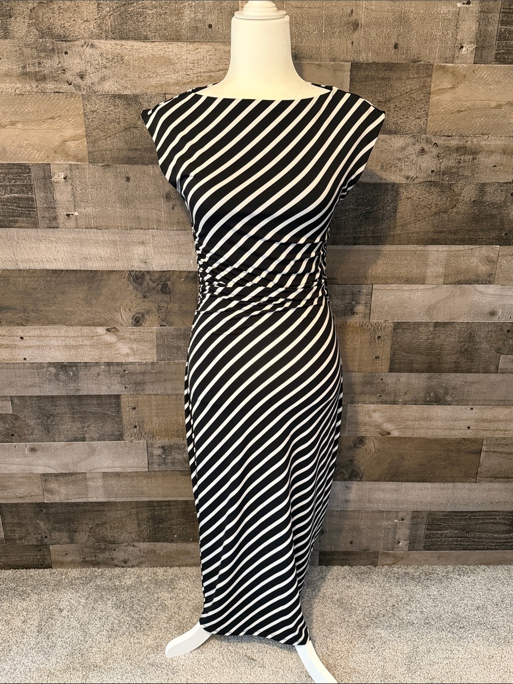 H&M Black and white striped maxi dress Size S